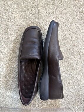 Rockport Dark Brown Leather Slip-On Loafers